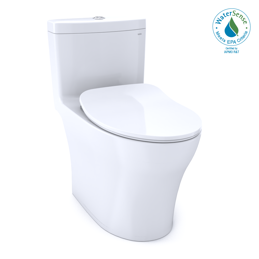 TOTO, TOTO Aquia IV MS646234CEMFGN#01 0.9 / 1.28 GPF Dual Flush One Piece Elongated Toilet with Push Button Flush - Seat Included